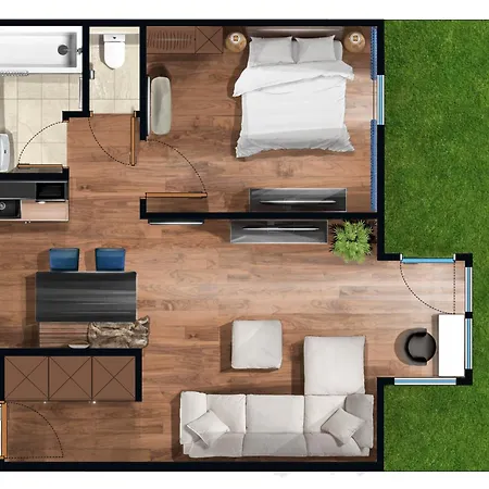 Gr8 Garden - 48sqm - Free Parking شقة
